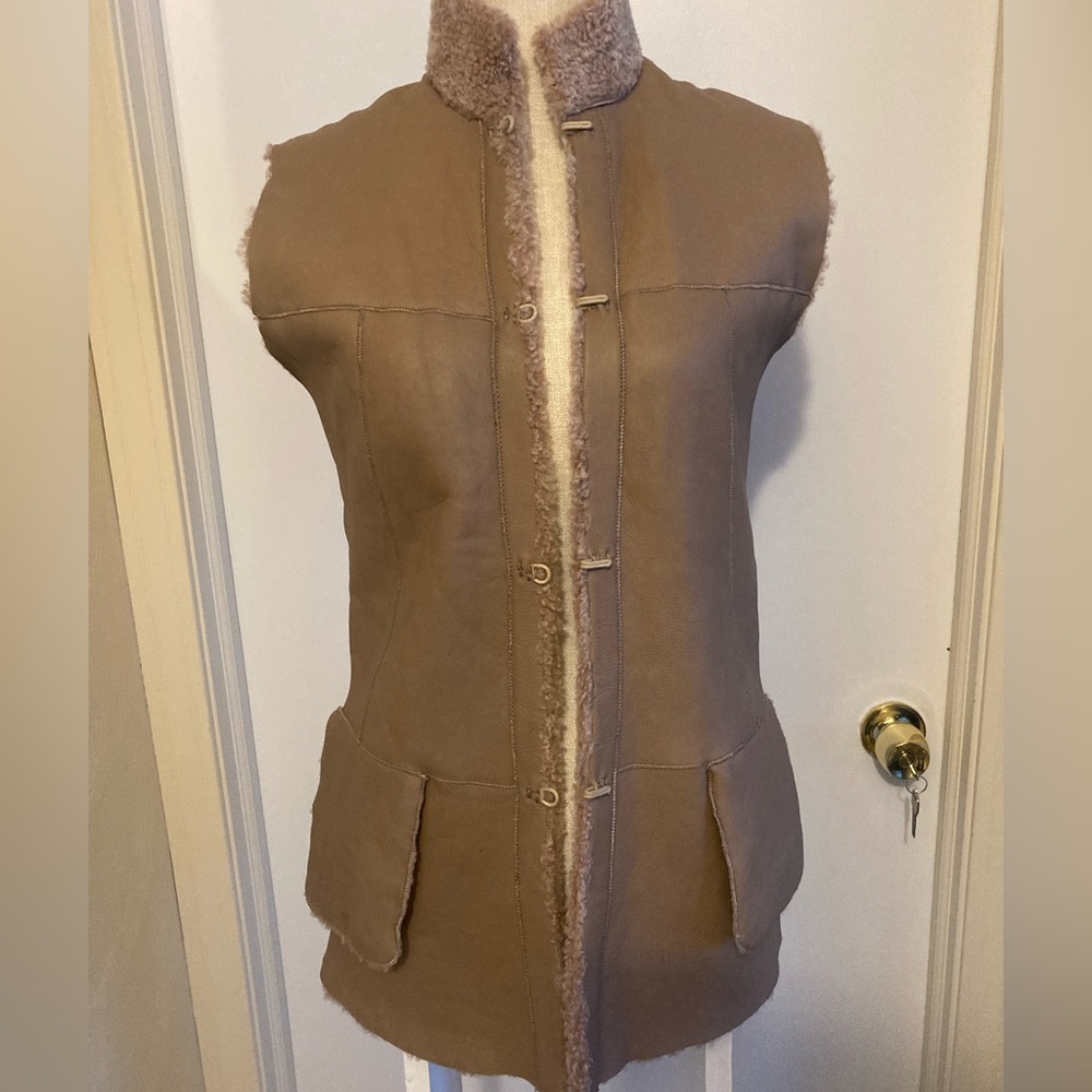 IRIS & INK Genuine Sheepskin Reversible Vest